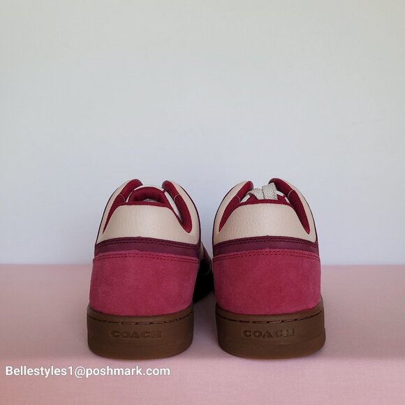 COACH Low Top Leather and Suede Sneakers C201- Pink color- Women’s US Size 9B ⭐ - Picture 12 of 16